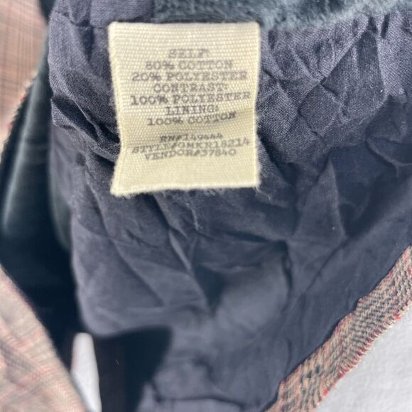 BKE Gimmick Womens Blazer Jacket Plaid Brown XL Cotton Lining Academia - Picture 10 of 12